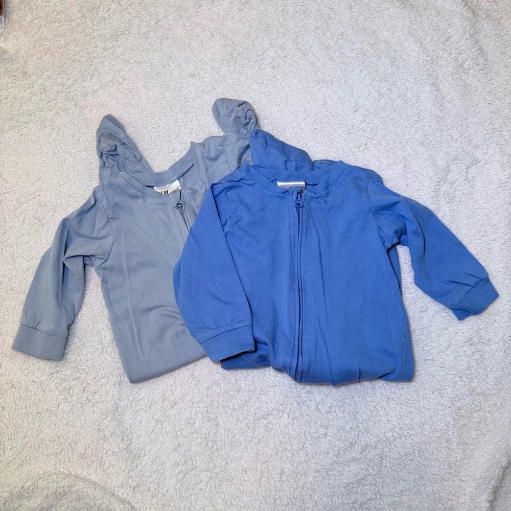 H&M Baby Blue Footies Pyjamas